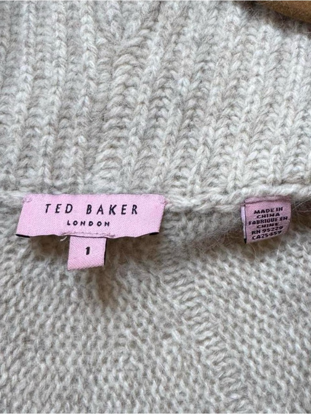 Ted Baker angora Cream Toggle Knit Cardigan - Picture 6 of 7
